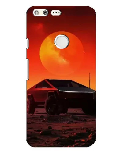 Чехол для Google Pixel XL с картинкой «Cybertruck на Марсе»