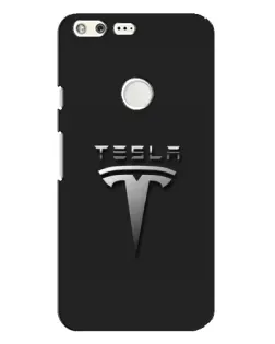 Чехол для Google Pixel XL с картинкой «Стальной логотип Tesla»