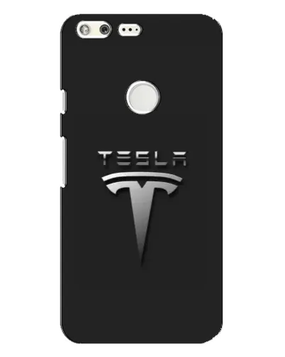 Чехол для Google Pixel XL с картинкой «Стальной логотип Tesla»
