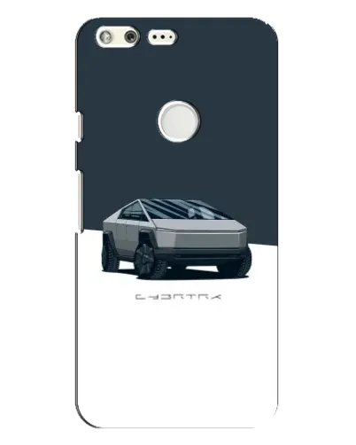 Чехол для Google Pixel XL с картинкой «Серебристый Cybertruck Tesla»