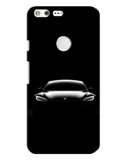 Чехол для Google Pixel XL с картинкой «Фары Tesla Night»