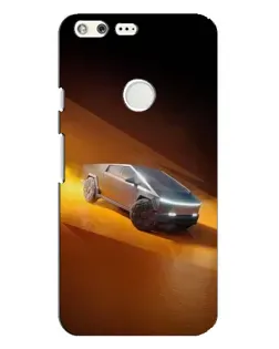 Чехол для Google Pixel XL с картинкой «Cybertruck в пустыне»