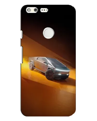 Чехол для Google Pixel XL с картинкой «Cybertruck в пустыне»