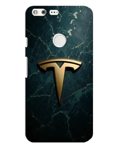 Чехол для Google Pixel XL с картинкой «Мраморная Tesla Gold»