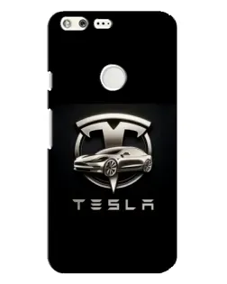 Чехол для Google Pixel XL с картинкой «Tesla — серебристое авто»
