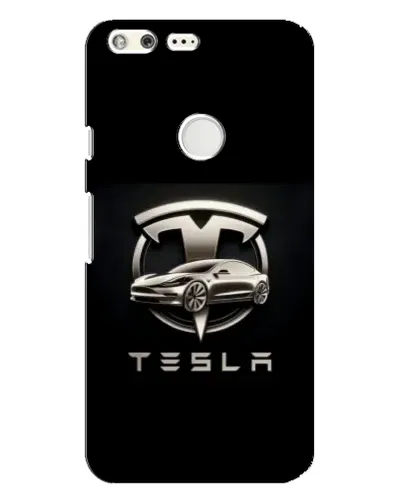 Чехол для Google Pixel XL с картинкой «Tesla — серебристое авто»