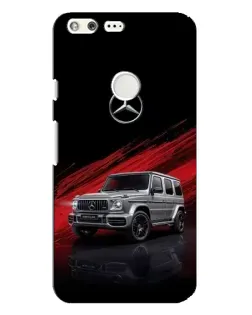 Чехол для Google Pixel XL с картинкой «Mercedes G-Class красный»