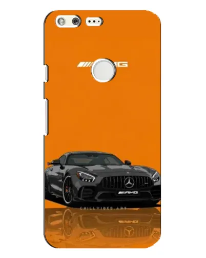 Чехол для Google Pixel XL с картинкой «Оранжевый Mercedes AMG»