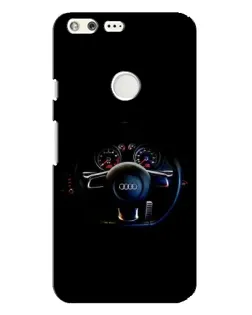 Чехол для Google Pixel XL с картинкой «Салон Audi — руль»
