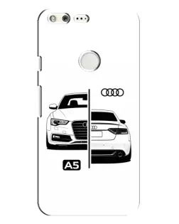 Чехол для Google Pixel XL с картинкой «Audi — контрастный дизайн»