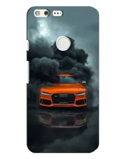 Чехол для Google Pixel XL с картинкой «Audi в облаках дыма»