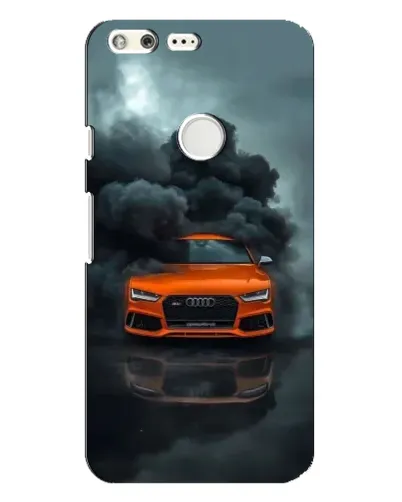 Чехол для Google Pixel XL с картинкой «Audi в облаках дыма»