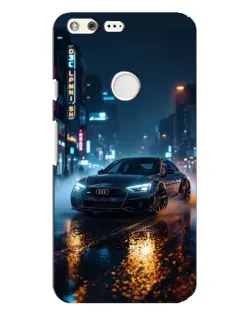 Чехол для Google Pixel XL с картинкой «Ночной город и Audi»