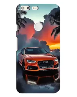 Чехол для Google Pixel XL с картинкой «Audi — закат»