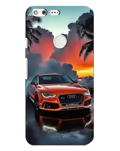 Чехол для Google Pixel XL с картинкой «Audi — закат»