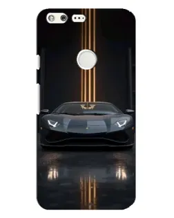 Чехол для Google Pixel XL с картинкой «Lamborghini золотые линии»