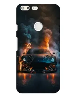Чехол для Google Pixel XL с картинкой «Lamborghini дымная эстетика»