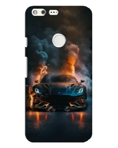 Чехол для Google Pixel XL с картинкой «Lamborghini дымная эстетика»