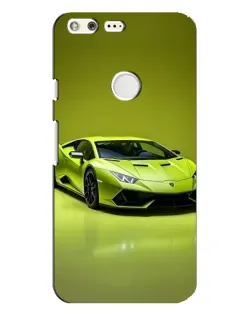 Чехол для Google Pixel XL с картинкой «Салатовый Lamborghini Huracan»
