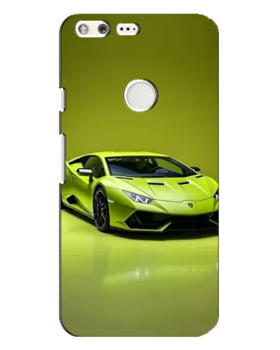 Чехол для Google Pixel XL с картинкой «Салатовый Lamborghini Huracan»