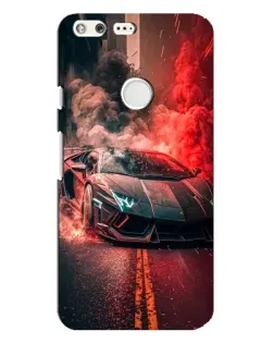 Чехол для Google Pixel XL с картинкой «Lamborghini красный дым»