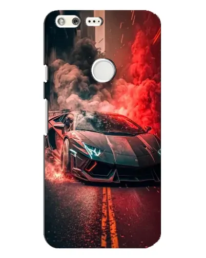 Чехол для Google Pixel XL с картинкой «Lamborghini красный дым»
