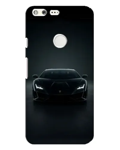 Чехол для Google Pixel XL с картинкой «Черный Lamborghini Aventador»