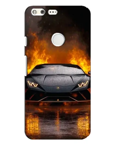 Чехол для Google Pixel XL с картинкой «Lamborghini в огне»