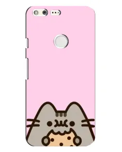 Чехол для Google Pixel XL с картинкой «Pusheen и печенье»