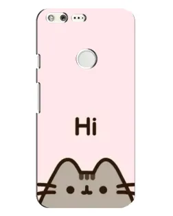 Чехол для Google Pixel XL с картинкой «Пушин говорит Hi»