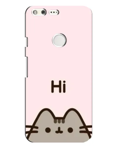Чехол для Google Pixel XL с картинкой «Пушин говорит Hi»