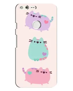Чехол для Google Pixel XL с картинкой «Pusheen трио»