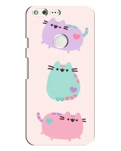 Чехол для Google Pixel XL с картинкой «Pusheen трио»