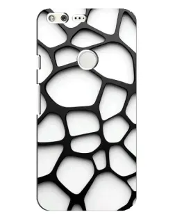 Чехол для Google Pixel XL с картинкой «Белая объемная сетка»