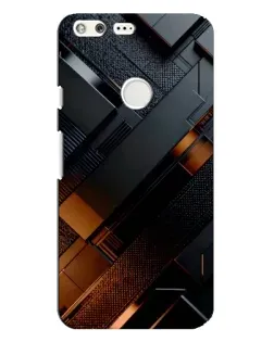 Чехол для Google Pixel XL с картинкой «Черные геометрические блоки»