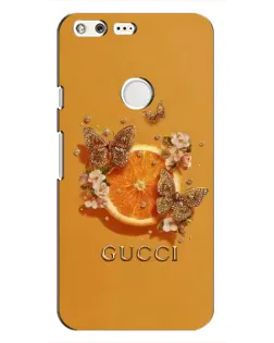 Чохол для Google Pixel з картинкою «Gucci — золоті метелики»