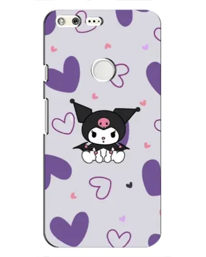 Чохол для Google Pixel з картинкою «Kuromi та лавандові серця»