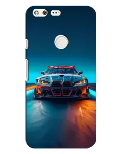 Чохол для Google Pixel з картинкою «BMW — вогні неону»