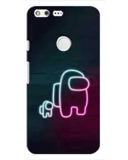 Чохол для Google Pixel з картинкою «Among Us неон-арт»