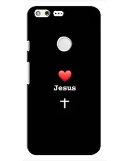 Чехол для Google Pixel с картинкой «Сердце - Jesus»