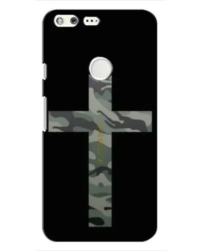 Чехол для Google Pixel с картинкой «Милитари Крест»