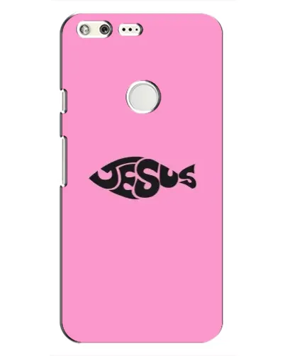 Чехол для Google Pixel с картинкой «Розовый символ  Jesus»