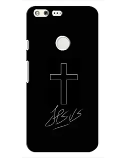 Чехол для Google Pixel с картинкой «Графический крест Jesus»