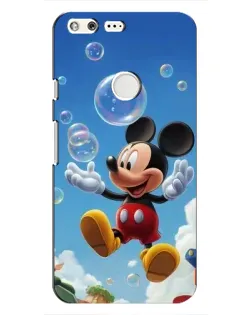 Чехол для Google Pixel с картинкой «Mickey и мыльные пузыри»