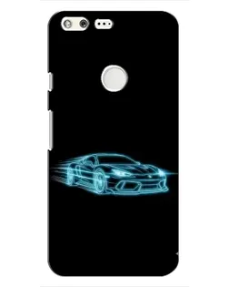 Чохол для Google Pixel з картинкою «Неоновий контур Lamborghini»