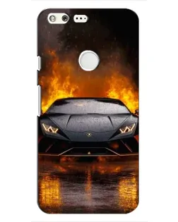 Чохол для Google Pixel з картинкою «Lamborghini у вогні»