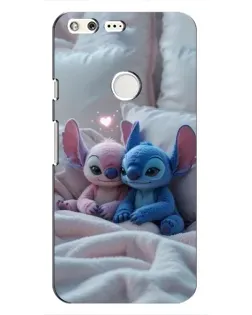 Чехол для Google Pixel с картинкой «Плюшевые Стич Ангел»
