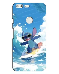 Чехол для Google Pixel с картинкой «Стич на волне»