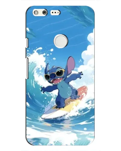 Чехол для Google Pixel с картинкой «Стич на волне»