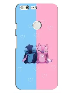 Чехол для Google Pixel с картинкой «Stitch и Angel Love»